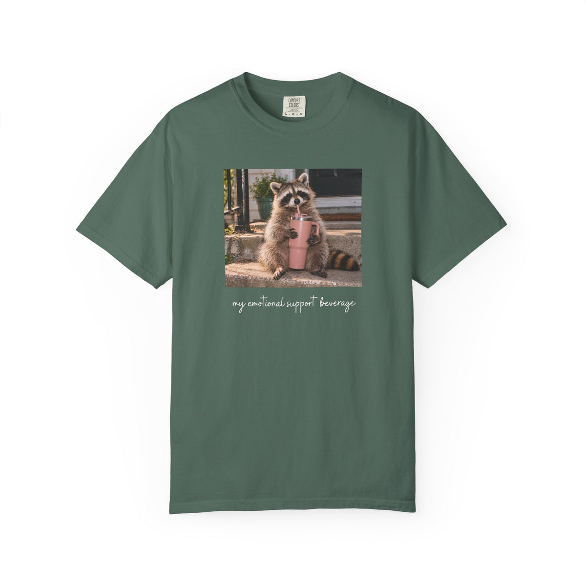 My Emotional Support Beverage Raccoon T-shirt