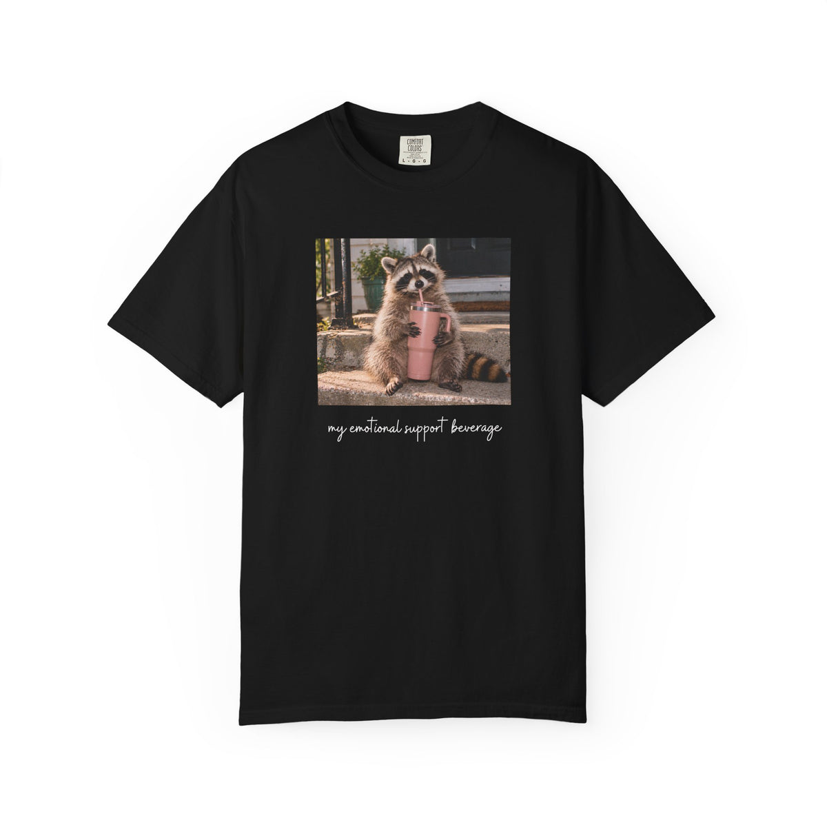 My Emotional Support Beverage Raccoon T-shirt