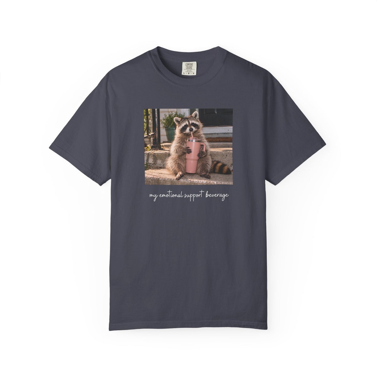 My Emotional Support Beverage Raccoon T-shirt