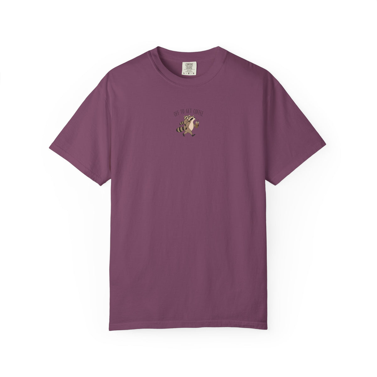 Off To Get Coffee Raccoon T-shirt