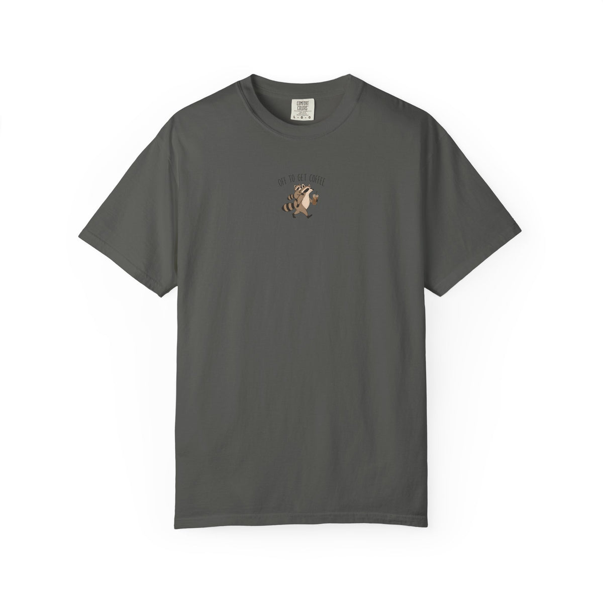 Off To Get Coffee Raccoon T-shirt