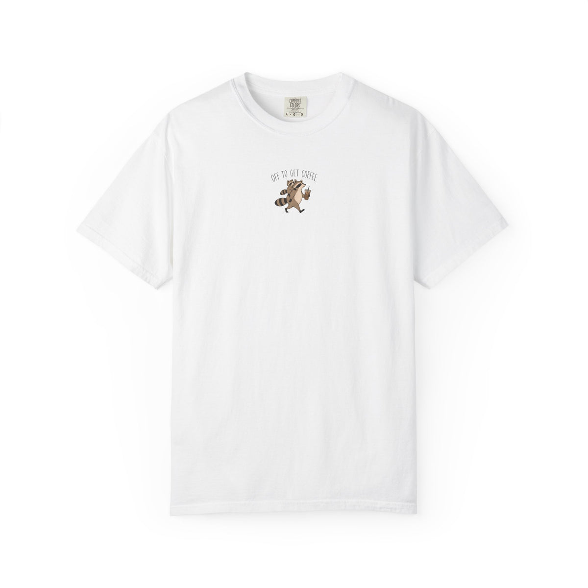 Off To Get Coffee Raccoon T-shirt